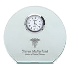 Physical Therapist Personalized Round Crystal Desk Clock