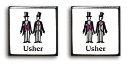 Usher Contemporary Wedding Cufflinks