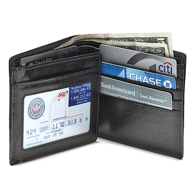 Classic Leather Bifold Wallet with ID Flap - Executive Gift Shoppe