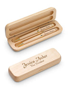 Personalized Maple Wood Pen and Pencil Set