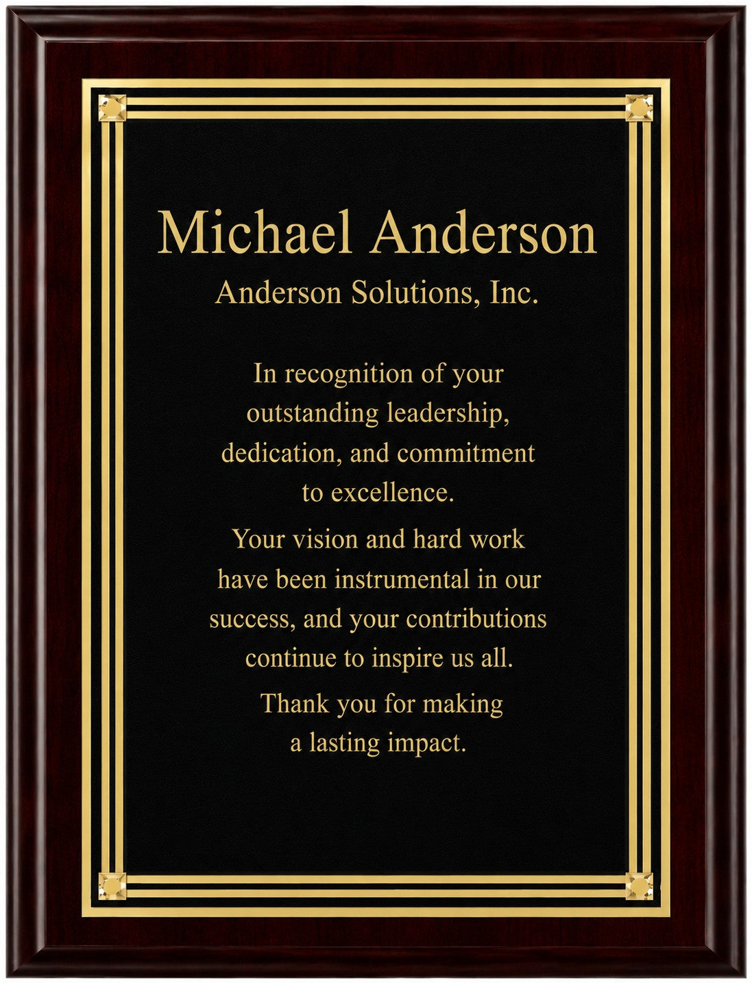 Cherry Recognition Plaque With Classic Engraving Plate - CB103