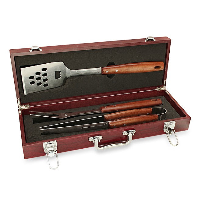 Tuxedo Theme Rosewood Barbecue Set