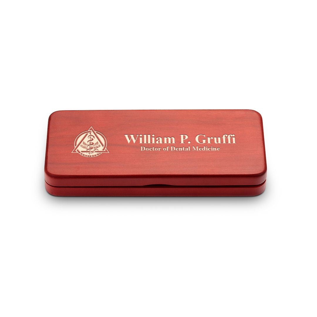 Elegance Collection Cherry Finish Personalized Pen & Pencil Set for Dentists