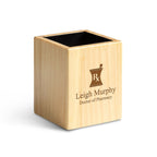 Maple Wood Pharmacist Theme Personalized Pen and Pencil Cup