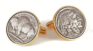 Buffalo Nickel Coin Cufflinks