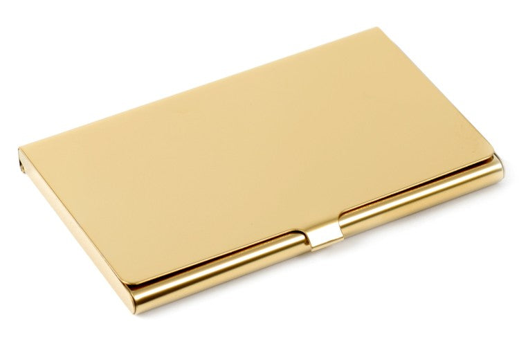 Engraved Polished Brass Business Card Case - Executive Gift Shoppe