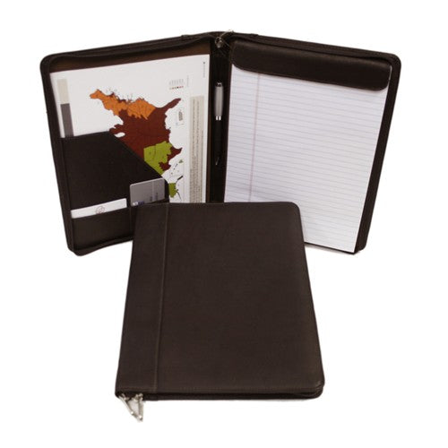 Zippered Leather Padfolio by Piel