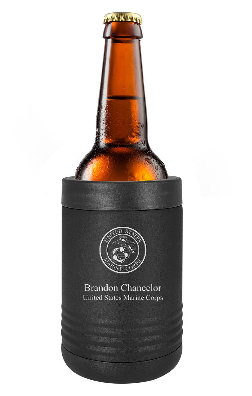 US Marines Emblem Personalized Insulated Can & Bottle Holder