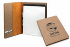 World's Best Mom Brown Leatherette Portfolio & Pad Holder