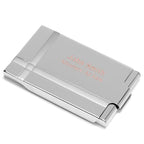 Side Loading Business Card Holder With Intersecting Lines - Executive Gift Shoppe