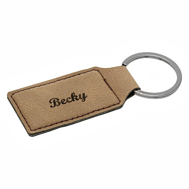 Personalized Leatherette Key Ring