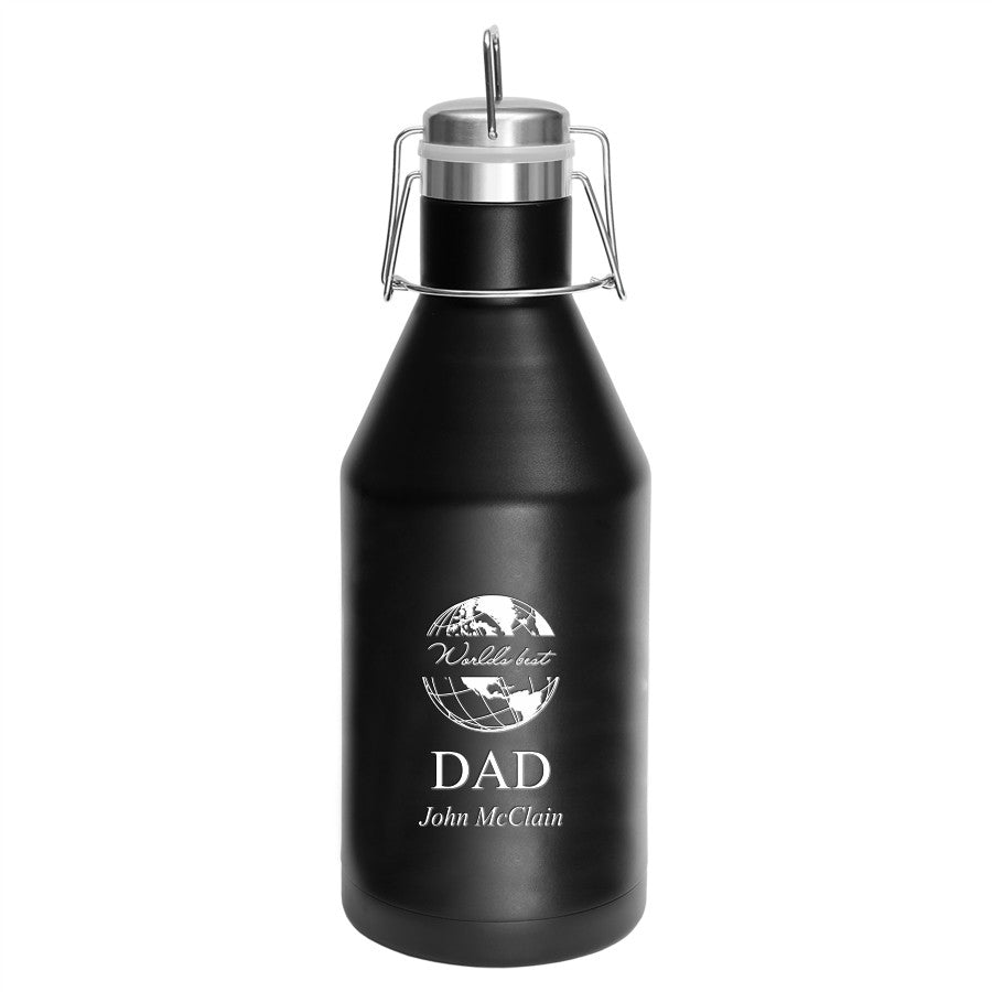 World's Best Dad Personalized 64 Ounce Growler