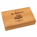 Personalized Vineyard 2 Piece Bamboo Wine Tool Set