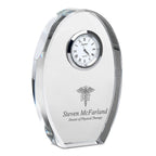 Physical Therapist Personalized Oval Crystal Desk Clock