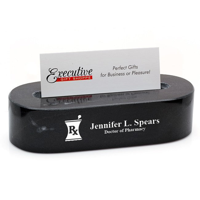 Pharmacist's Oval Desktop Business Card Holder