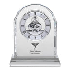 Chiropractor Solid Crystal Personalized Quartz Clock With Arched Top