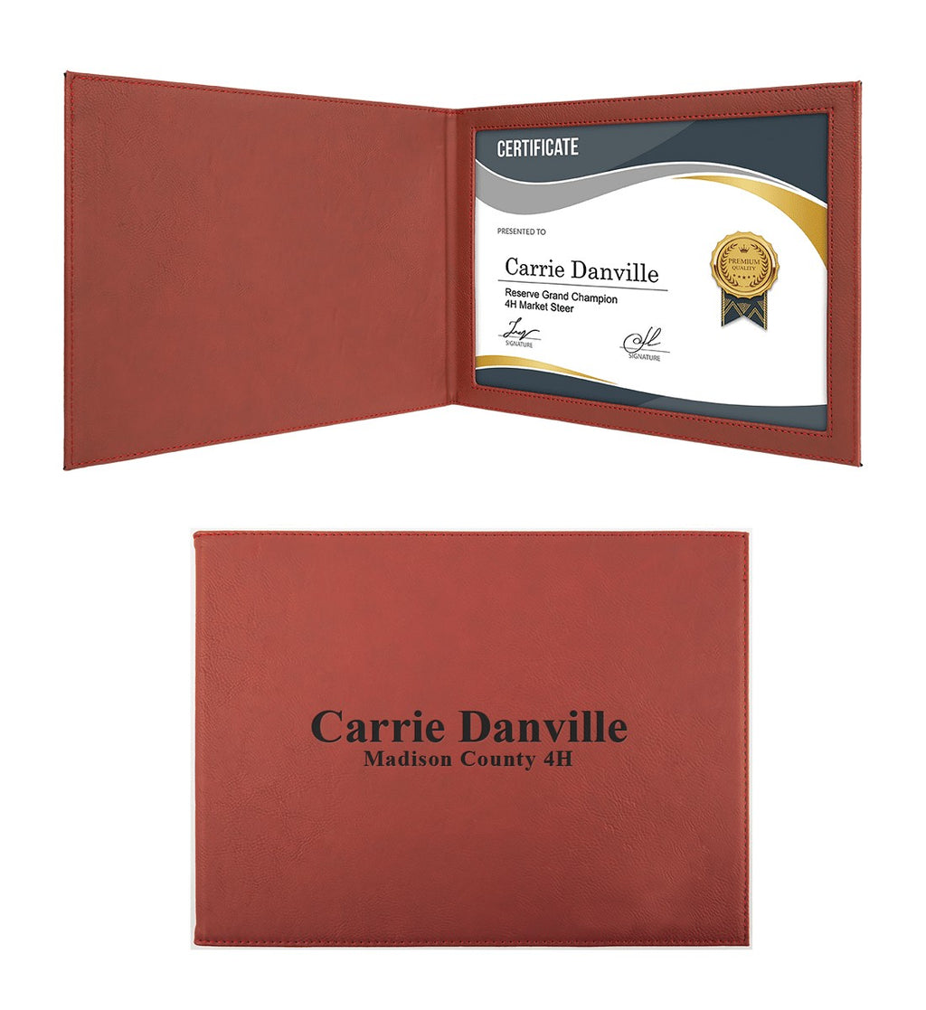 Personalized Rose Certificate Holder