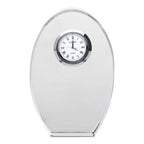 Distinuished Collection Personalized Oval Crystal Desk Clock