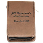 Personalized Leatherette Travel Manicure Set