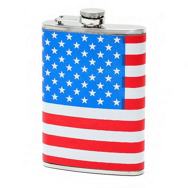 8 Ounce American Flag Flask - Executive Gift Shoppe