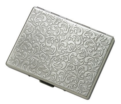 Floral Design Single Sided Cigarette Case for Kings and 100s