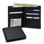 Executive Collection RFID Blocking Black Leather Hipster Wallet