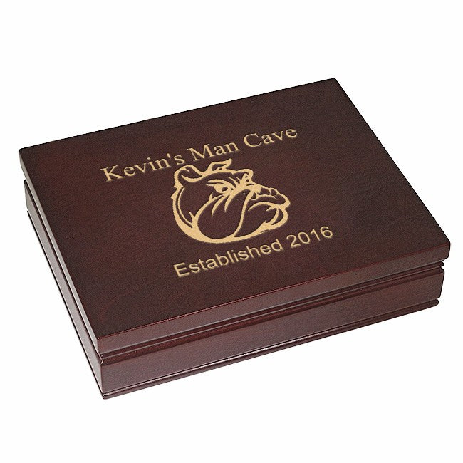 Man Cave  Rosewood Finish Playing Card Box