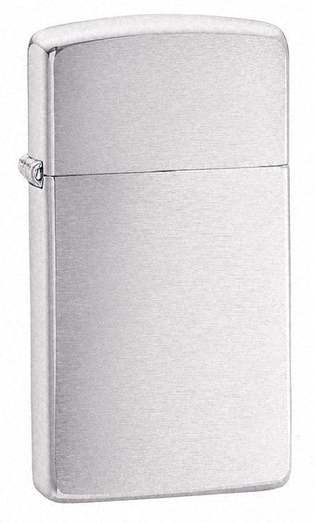 Slim Brushed Chrome Zippo Lighter