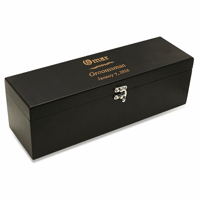 Wedding Party Black Wine Box - Executive Gift Shoppe