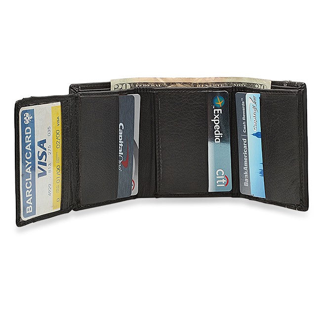 RFID Collection Trifold Wallet With ID Flap