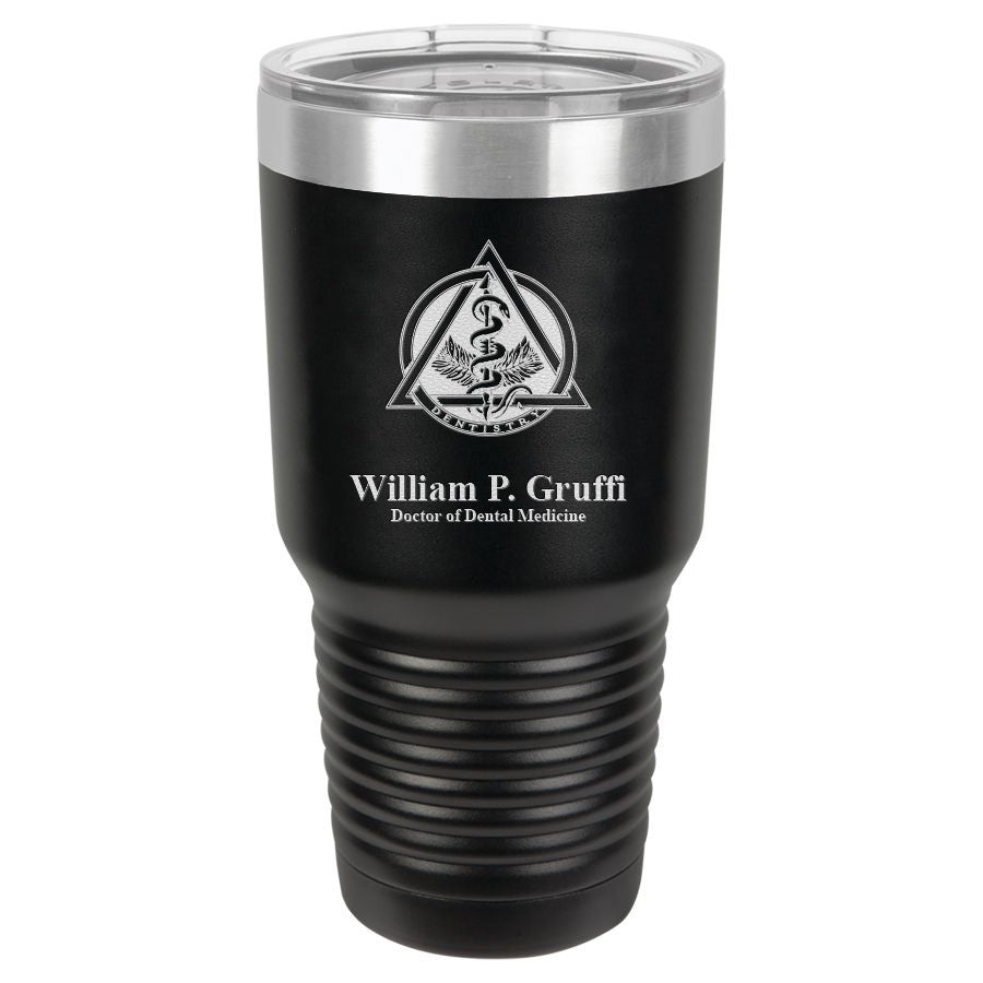 Dentist Emblem Personalized 30 Ounce Tumbler