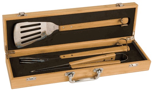 World's Best Dad Bamboo BBQ Set