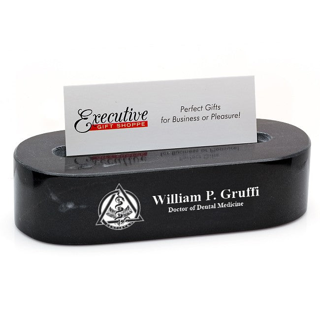Dentist's Oval Desktop Business Card Holder