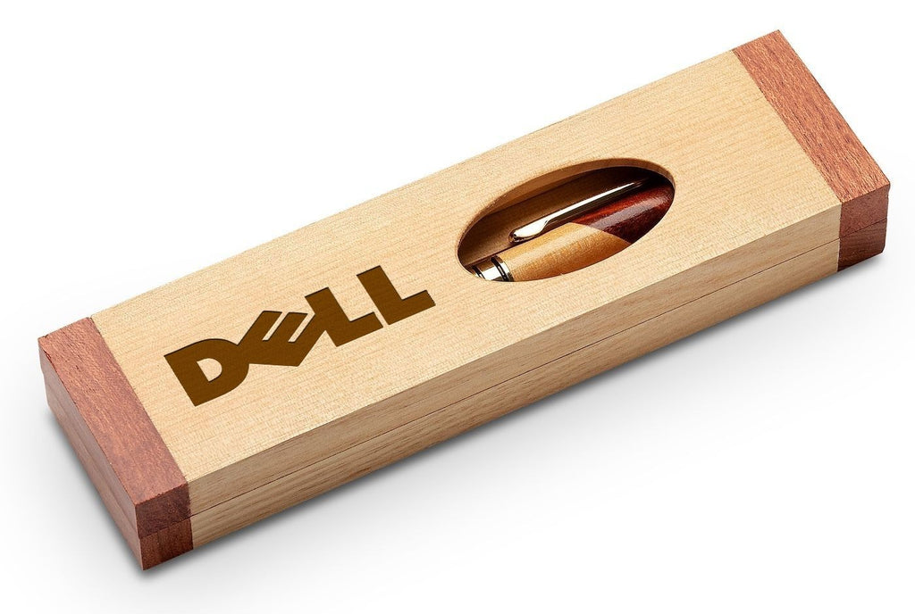Maple & Rosewood Engraved Pen and Box - Executive Gift Shoppe