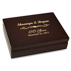 Anniversary Gift Rosewood Finish Playing Card Box