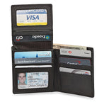 RFID Collection Bifold Wallet With Snap Secured Credit Card Flap