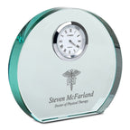 Physical Therapist Personalized Round Crystal Desk Clock