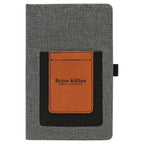 Personalized Writing Journal with Rawhide Cell Phone & Card Slot
