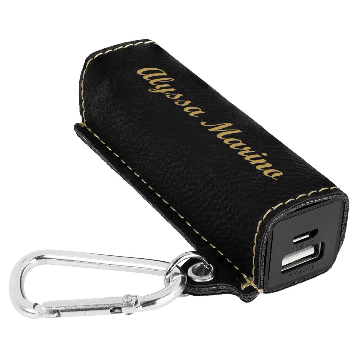 Personalized Black & Gold USB Cell Phone Charger