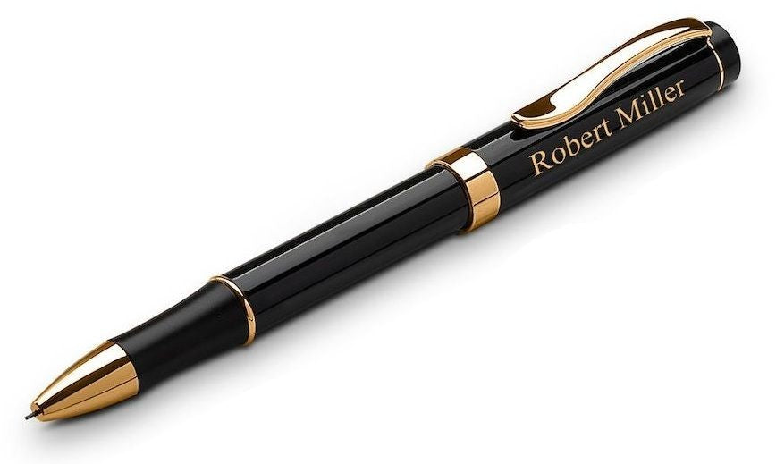 Executive Collection Laser Engraved Black & Gold Mechanical Pencil