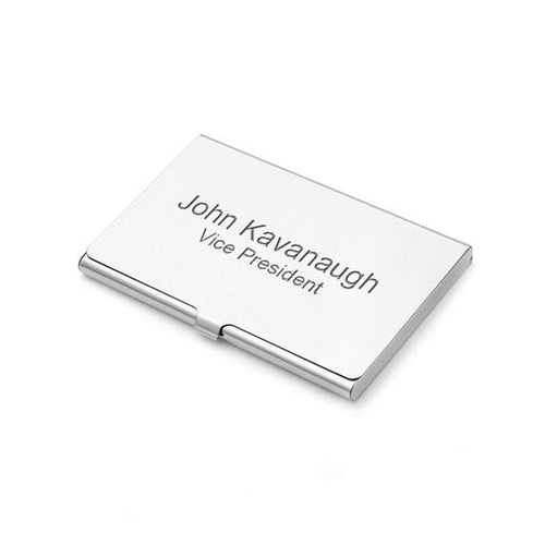 Polished Stainless Steel Business Card Holder - Executive Gift Shoppe