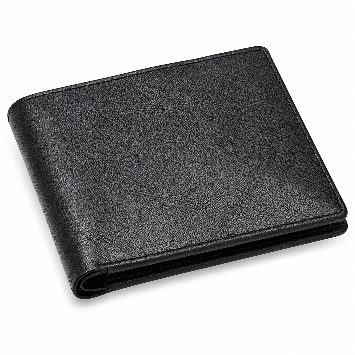Executive Collection RFID Blocking Slim Bifold Black Leather Wallet