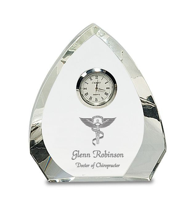 Chiropractor Personalized Arch Premier Crystal Clock