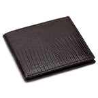 Men's Bifold Lizard Print Italian Leather Credit Card Wallet