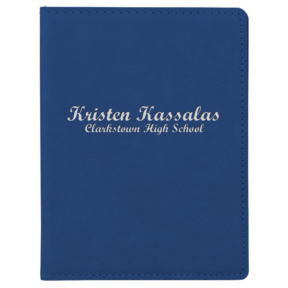 Personalized Blue & Silver Passport Holder