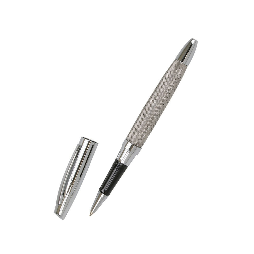 Personalized Woven Steel Rollerball Pen