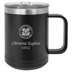 Coast Guard Theme Personalized Black Insulated Polar Camel Coffee Mug