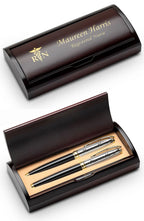 Nurse Theme Personalized Two Piece Pen Set with Wood Box