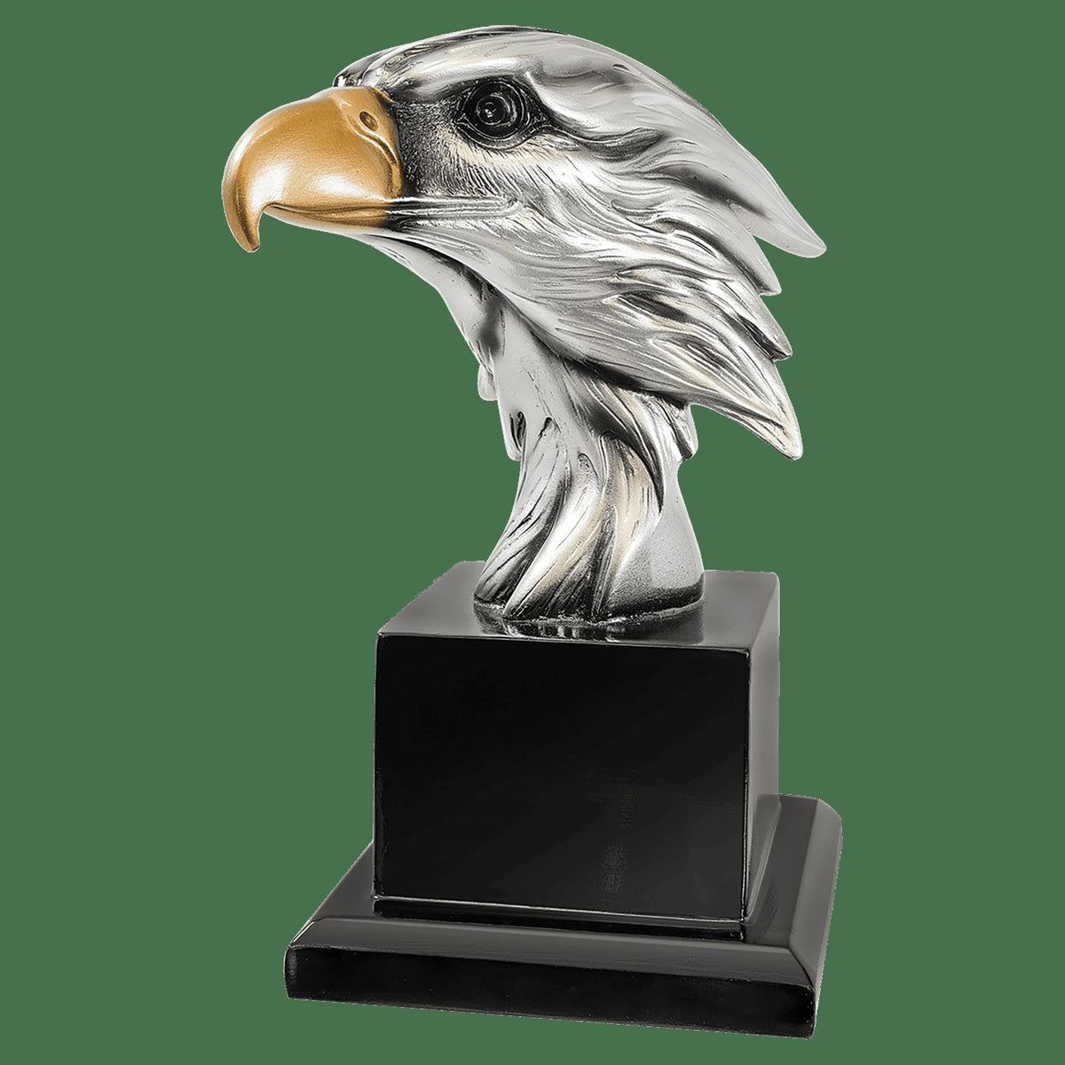 Personalized Eagle Head with Black Podium Base