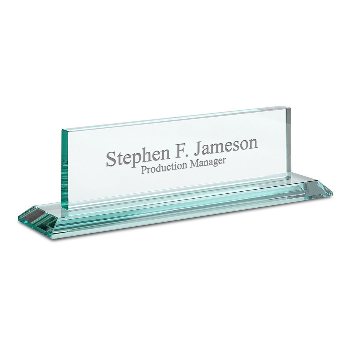 Distinguished Collection Personalized Crystal Desktop Name Plate